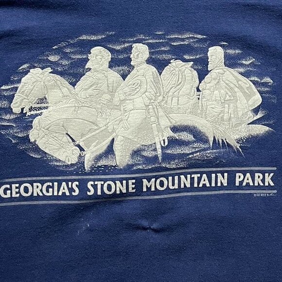 Vintage SINGLE STITCH Stone Mountain Georgia USA Tourist Shirt - Picture 2 of 5